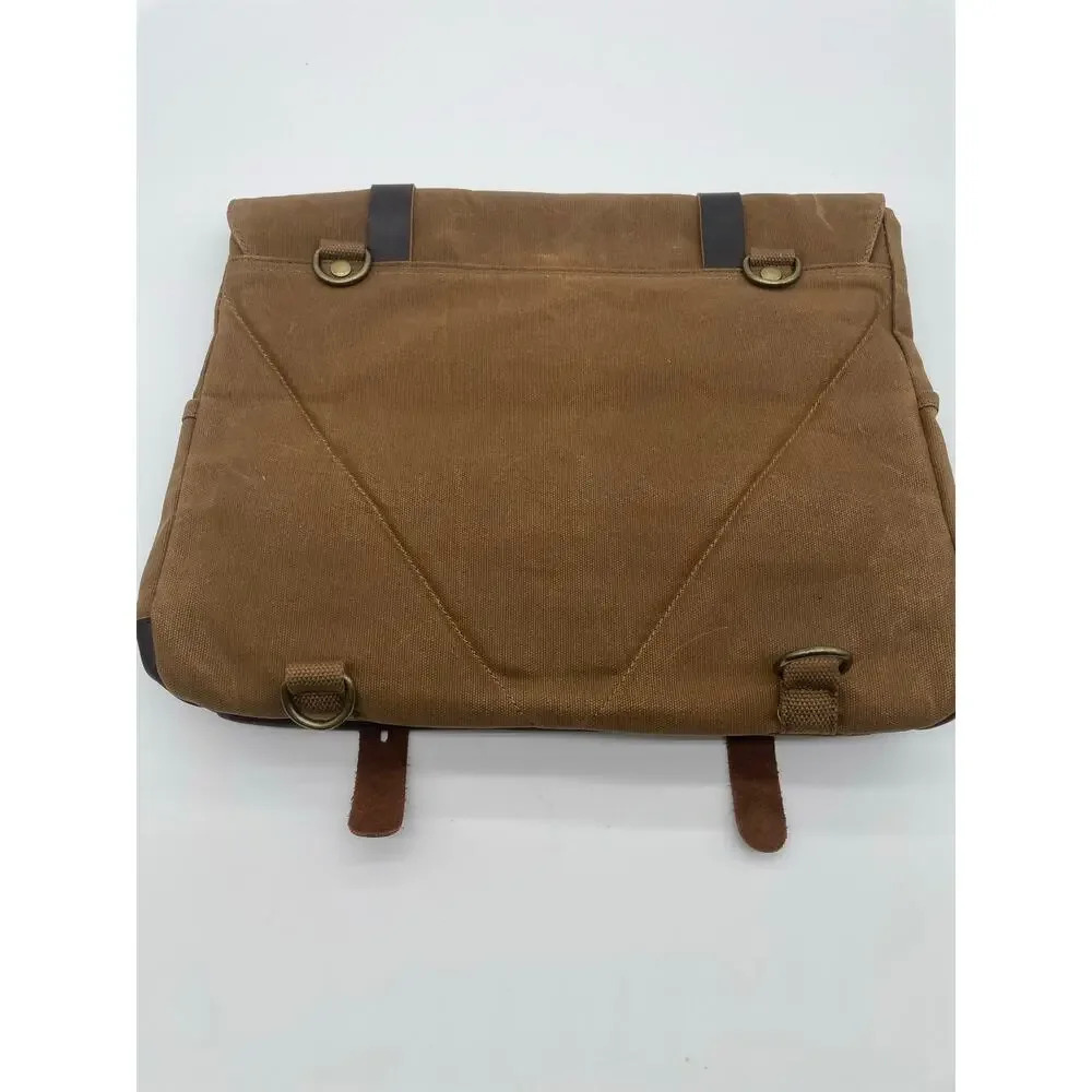 Canvass Motorcycle/Messenger Bag w leather straps and detachable shoulder strap